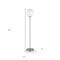 Homeroots 62" Silver Novelty Floor Lamp With White Plastic Globe Shade 523527 - alternate 8