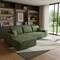 Homeroots 107" Green Corduroy Modular Compression Foam Sofa With Toss Pillows 712965 - alternate 4