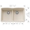 Blanco Diamond Equal Double Low Divide, Soft White 443069 - alternate 3