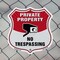 Signmission Private Property Shield Sign No Trespass, 6 inch X 6 inch, Plastic Sign, 2PK SHI-P-2PACK-6-448 - alternate 5
