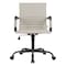 Leisuremod Harris Faux Leather Office Chair - Mid-Back Ergonomic Swivel Desk Chair, Iron Base HOBL19TL - alternate 7