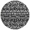 Homeroots 8' Black And Ivory Round Southwestern Washable Indoor Outdoor Area Rug 594150 - alternate 6