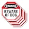 Signmission Warning Beware of Dog, 10 inch X 10 inch, Aluminum Metal Signs, 5PK OC-A-5Pack-10-49 - alternate 1