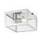 Jonathan Y Grayson 8" 1-Light Farmhouse Industrial Square Iron/Glass Case LED Flush Mount, Chrome JYL9553B - alternate 1