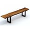 Homeroots 68in Brown and Black Live Edge Solid Wood Dining Bench 379794 - alternate 5