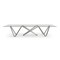 Homeroots 142" Clear and Nickel Glass and Stainless Steel Double Pedestal Base Dining Table 718899 - alternate 7