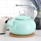 Martha Stewart 1.5 Quart Enamel on Steel Tea Kettle in Martha Blue 130620.02R - alternate 4