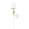 Z-Lite Claudelle 1-Light Wall Sconce, 5.75 in W x 24 in H, Textured White + Modern Gold 4014-1SA-TW-MGLD - alternate 5