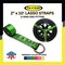 Tie 4 Safe 2'' x 10' Side Mount Wheel Net Tie Down Kit w/ Flat Hook. WLL: 3,333 LBS Green, 4PK RT04CK-5210-M11W27-GR-BW02P-BLK-4 - alternate 2