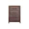 Homeroots 35" Brown Solid Wood Four Drawer Chest 524571 - alternate 1