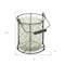 Homeroots 6" Brown and Clear Wire Basket and Glass Jar 488159 - alternate 5