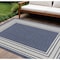 Homeroots 6' X 9' Navy Blue And Ivory Geometric Indoor Outdoor Area Rug 572870 - alternate 8