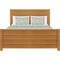 Homeroots Brown Ribbed Texture Solid Wood Queen Bed Frame 523650 - alternate 8