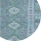 Homeroots 8' Blue Round Geometric Washable Indoor Outdoor Area Rug 607436 - alternate 8
