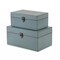 Homeroots Set of Two Blue Wood Box With Lid, 2PK 399678 - alternate 6