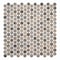 Andova Tiles Pixie Aura White 3/4-in. Penny Round Fabric Look Matte Glass Wall & Floor Mosaic Tile ANDPIX222 - alternate 5