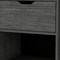 Homeroots 20" Gray Wood One Drawer Nightstand 553687 - alternate 7