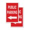 Signmission Public Parking With Arrow, A-Frame & 2 Decals Installed, Heavy-Duty Plastic Frame SBHD-D-2436-Public Parking With Arrow - alternate 4