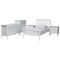 Baxton Studio Lucera Mid-Century White Twin Size 5-Piece Bobbin Bedroom Set 257-14013-14127-14124-14121-14121-ZORO - alternate 1