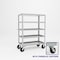 Pucel Five Shelf Extra Heavy Duty Stock Cart, 24 in W x 68 in H x 48 in D, Light Blue H-2448-P - alternate 1