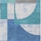 Homeroots 9' X 12' Teal Blue And Ivory Geometric Washable Indoor Outdoor Area Rug 617930 - alternate 7
