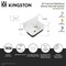 Kingston Brass 30" Cast Iron Single Bowl Wall Mount Kitchen Sink, 2-Hole with Strainer, White/Brushed Brass KGCKWS3020107 - alternate 2