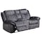 Homeroots 79" Dark Gray Microfiber Power Reclining Loveseat With Storage 561560 - alternate 6