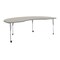 Flash Furniture Commercial Adjustable Height Kidney Activity Table with Locking Casters-LTGY XU-A4896-KIDNY-LTGRY-T-A-CAS-GG - alternate 1
