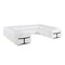 Homeroots White Italian Leather Power Reclining U Shaped Eight Piece Corner Sectional 634679 - alternate 6