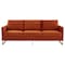 Leisuremod Lincoln Upholstered Velvet Sofa with Gold Frame, Orange Marmalade LA83OR - alternate 6