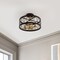 Jonathan Y Sylvain 15.5" Metal LED Semi-Flush Mount, Oil Rubbed Bronze/Brass Gold JYL9040B - alternate 8