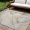 Homeroots 8' X 10' Beige and Gray Abstract Washable Non Skid Indoor Outdoor Area Rug 559349 - alternate 1