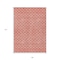 Homeroots 9' X 12' Salmon And Ivory Geometric Washable Indoor Outdoor Area Rug 596205 - alternate 7