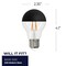 Bulbrite LED Filament, 5 Watt Dimmable A19 Light Bulb, Half Black Finish, E26 Base, 2700K, 400 Lumens, 4PK 862061 - alternate 8