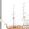 Homeroots 75" Black And Light Brown Solid Wood HMS Victory Boat Tabletop Sculpture With Case 401841 - alternate 5