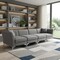 Homeroots 116" Gray Velvet Sofa With Toss Pillows 565010 - alternate 4