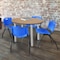 Regency Round Kee Breakroom Table W/ 4 M Stack Chairs, 36 in W, 36 in L, Noble Oak TB36RNDNOBPCM47BE - alternate 6
