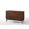 Homeroots 51" Walnut Solid Wood Six Drawer Double Dresser 473114 - alternate 4