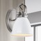 Jonathan Y Phineas 7" 1-Light Adjustable Farmhouse Bohemian Iron LED Vanity Light, White/Nickel JYL1114B - alternate 7