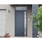 Vdomdoors Steel Door Deux 0729 Gray Graphite Transom Window Stainless Inserts Single Modern Painted-W36xH80+1 DEUX0729EXD-GRE-W36 x H80+16-Left-hand Inswing - alternate 6