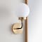 Jonathan Y Caleb 6" 1-Light Contemporary Transitional Iron/Glass LED Vanity Light, Brass Gold/Black/White JYL9056B - alternate 15