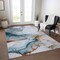 Homeroots 9' X 12' Sky Blue And Copper Abstract Washable Indoor Outdoor Area Rug 617876 - alternate 5