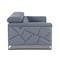 Homeroots 75in Light Blue And Black Italian Leather Loveseat 477563 - alternate 6