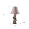 Homeroots 21" Brown Elephant Trio Table Lamp With Brown Bell Shade 524261 - alternate 6