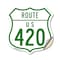 Signmission Route Marker Shield Sign Us 420, 12 Inch X 12 Inch, Vinyl Decal SHI-D-12-477 - alternate 1