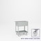 Pucel Welded Box Service Cart, 18in W x 28in D x 37in H, 12in Deep Box, Semi-Steel Casters, Light Blue TSC-1828-12S - alternate 1