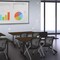 Regency Kobe T-Base Training Seminar Table W/ 2 Cadence Stack Chairs, 66 in W, 24 in L, Neo Walnut MKTRCT6624NW23BK - alternate 6