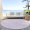 Homeroots 8' Pink And Ivory Round Southwestern Washable Indoor Outdoor Area Rug 593704 - alternate 7