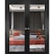 Sartodoors Sliding French Double Pocket Doors, Lucia 1299 Matte Black with Mirror, Kit Trims Rail Hardware,  LUCIA1299DP-BLK-6496 - alternate 1