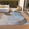 Homeroots 8' X 10' Denim Blue Brown And Beige Geometric Washable Indoor Outdoor Area Rug 604908 - alternate 7